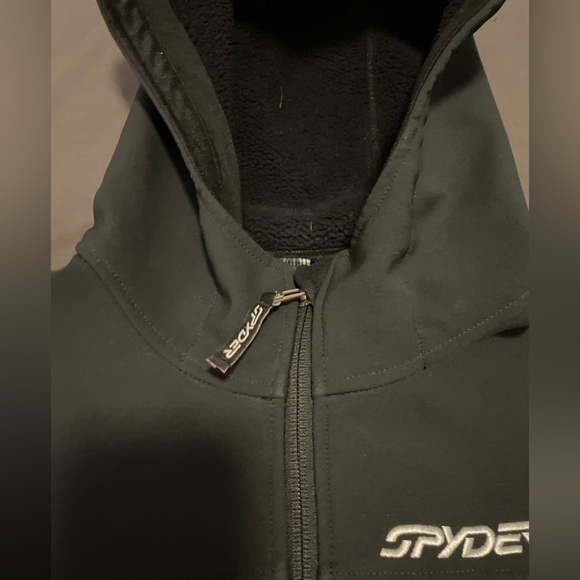 Spyder Ski Jacket Fleece Lined Snow Skirt XTL Women’s Medium / 8 Black Hood READ - Picture 3 of 7